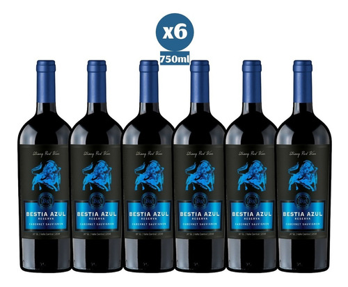 6x Vino Bestia Azul Reserva Cabernet Sauvignon