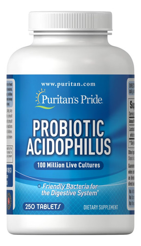 Probiotic Acidophilus 250 Tabletas Puritans Pride