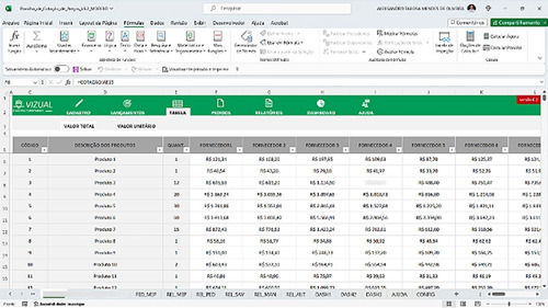 Planilha De Cotação De Preços Completa Em Excel 6.2