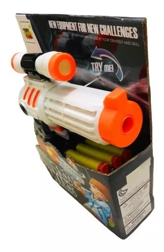 Pistola Arma De Nerf Narf Barata De Brinquedo Com Dardo