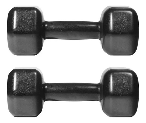 Par De Halter Sextavado Emborrachado 06kg Dumbell - 2 Peças