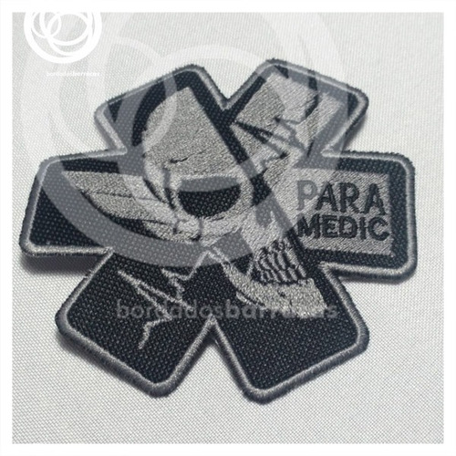 Parche Bordado Medic Paramedico Logo Calavera 