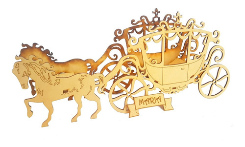 30 Carrozas Con Caballos Centro De Mesa Fibrofacil