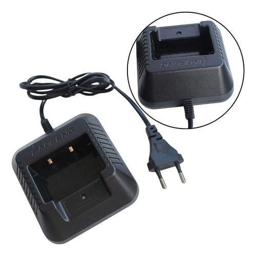 2 Base Carregador Baofeng De Rádio Ht Uv5r U-5ra Uv6r Bivolt