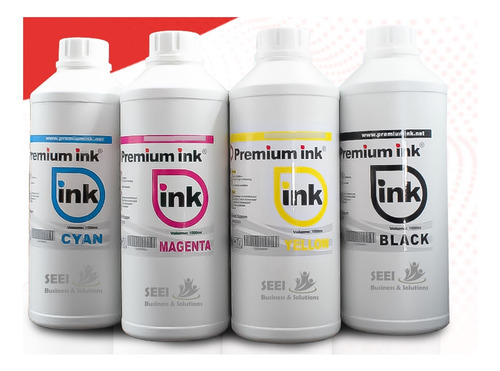 Tinta Cyan Premium Ink 1 Litro Para Impresoras Con Sist Cont