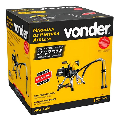 Máquina De Pintura Airless 3,5hp 220v Mpa350b Vonder