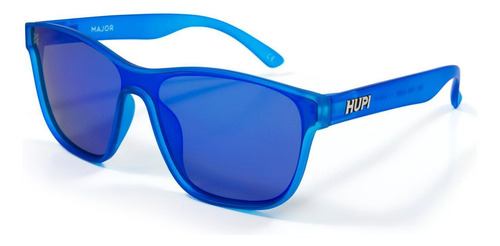 Óculos De Sol Hupi Major Azul - Lente Azul Espelhado