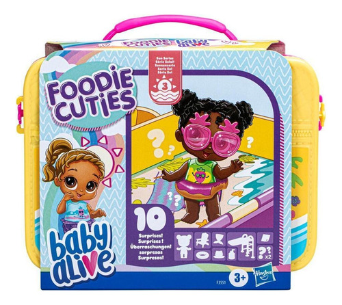 Set Estuche + Muñeca Baby Alive Foodie Cuties Sun Series 3