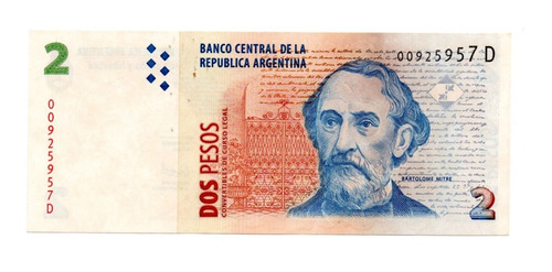 Billete 2 Pesos Convertibles Con Leyenda Bottero 3209 Ex-