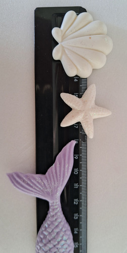 Kit 45 Apliques De Biscuit Fundo Do Mar