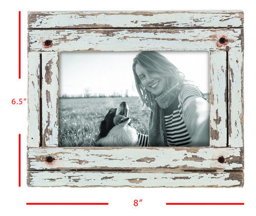 Marco De Fotos Foreside Home & Garden Heartland 4x6 Blanco