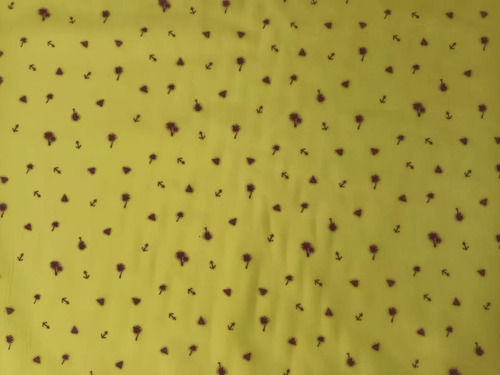 Batista Estampada Hermosos Diseños!! Por Metro !! Diseño De La Tela Palmeritas Anclas Amarillas