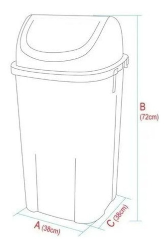 Kit 4 Lixeiras Coleta Seletiva 60 Litros Com Suporte