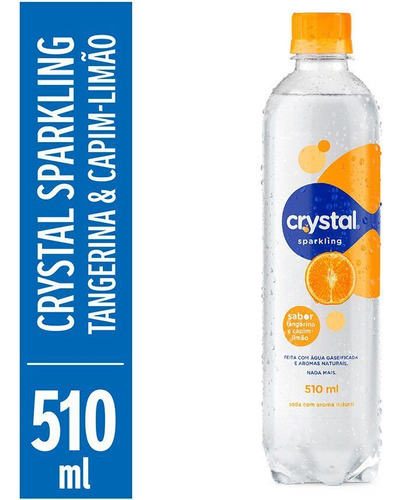 Água Saborizada Tangerina e Capim Limão Crystal Sparkling 510ml