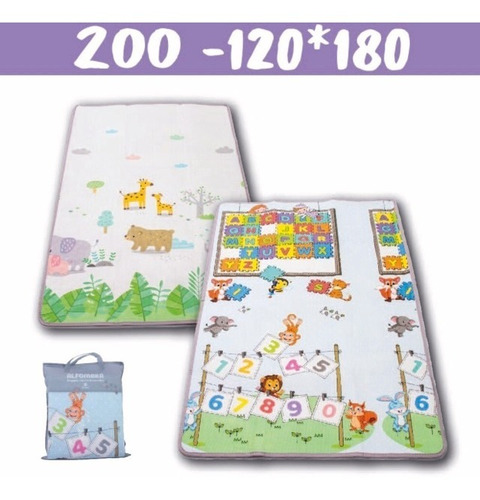 Alfombra Antigolpes Bebe Reversible Rainbow 120x180 1cm (v)