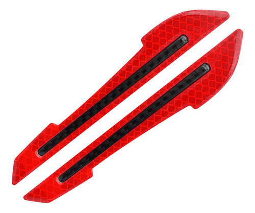 2 Pegatinas Reflectantes For Espejo Retrovisor, Rojas