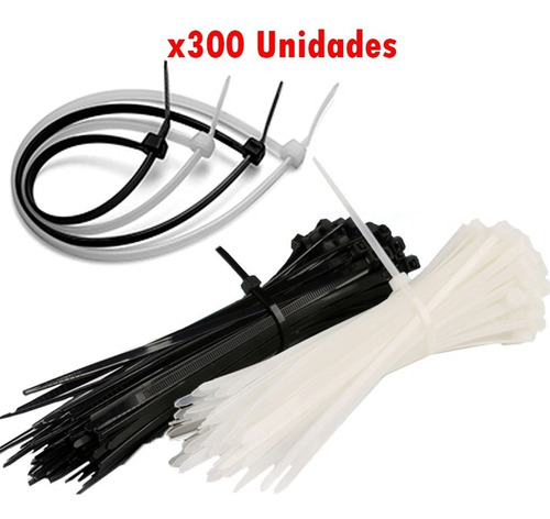 Precintos 4,8 X 250mm Blanco O Negro X 300 Uni. G P