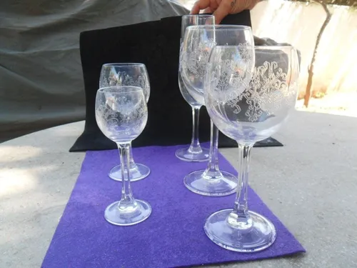 Juego De Copas Cristal Rumano (Usado)