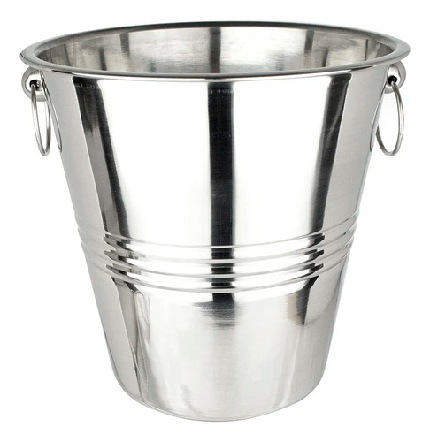 Balde De Gelo Inox Grande Alça De Argola 4l