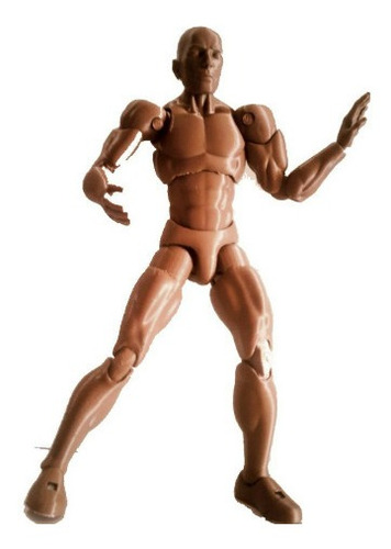 Imagen 1 de 7 de Muñeco Articulado Body Kun Maniqui 24cm Dibujo En 3d Marrón