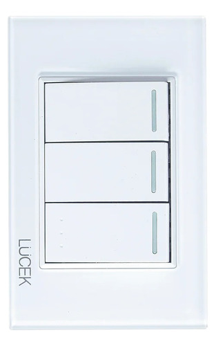 Placa Blanca 2 Interruptores Simples-1 Escalera Lucek B60540