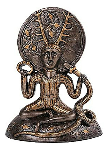 Figura De Resina De Cernunnos, Dios Celta, Posición Sentado