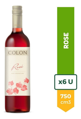 Vino Colon Selecto Rose Botella 750ml Caja X6 La Barra