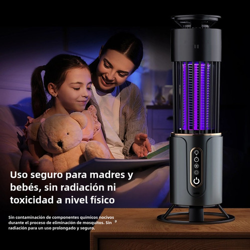 Lámpara Repelente Eléctrica Recargable Mata Mosquitos Mosca 4500V Usb Color Azul
