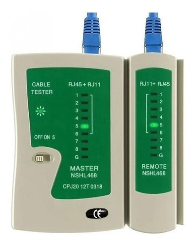 Tester De Redes Lan 8 Hilos Cables  Rj-45 + Rj-11 Bateria 9v