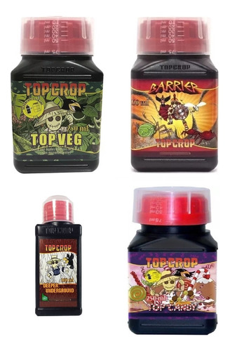 Cuatripack Topveg + Barrier + Top Candy + Enraizador Premium