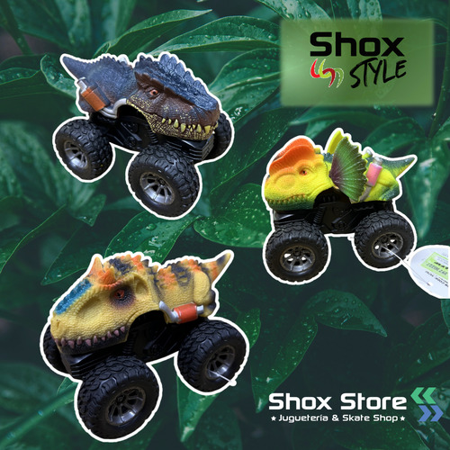 Combo X5 Autos Dinosaurio Friccion Juguete Infantil