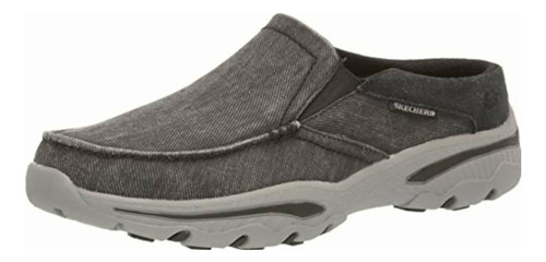 Skechers Creston Mocasines De Lona Para Hombre, Negro, 11.5