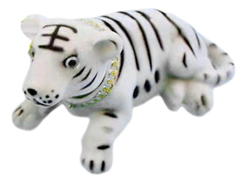 Accesorio De Decoración De Tigre Con Cabeza Blanco