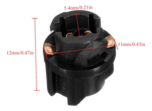 Ta 10pcs T5 Led Twist Socket Pc47 Panel De Instrumentos