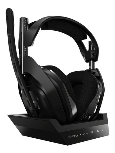 Imagen 2 de 4 de Auriculares gamer inalámbricos Astro A50 939-001680 negro y gris
