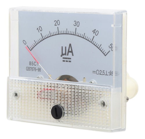 Cabeça Do Medidor De Corrente 85c1 Dc0-50ua Pointer Dc Amper