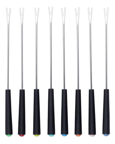 Tenedores Fondue Acero Inoxidable Set 4 Piezas Color Aleator Black
