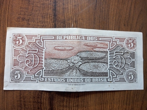 Cedula 5 Cruzeiros Do Brasil (Usado)
