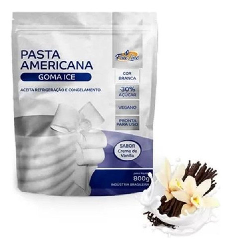 Pasta Americana 800g - Fine Line Sabor Vanilla