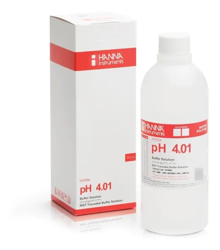 Solución De Calibración De Ph 4.01 Hanna Hi7004l 500 Ml