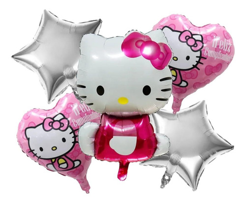 5 Globos Kitty