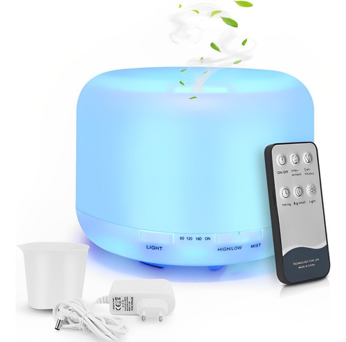 Humidificador Difusor Purificador De Aire Lampara Led Luz