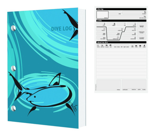 Dive Logz Tiburon Tribal Cuaderno Bitacora