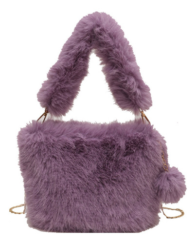 Bolso De Mano Esponjoso Para Mujer, Bandolera Casual De Cade