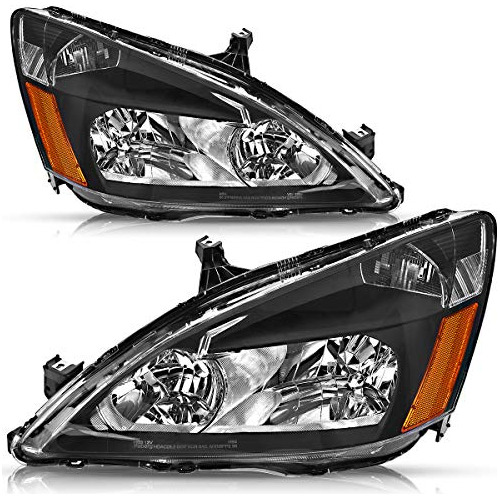 Montaje De Faros Compatible 2003 2007 Honda Accord Figh...