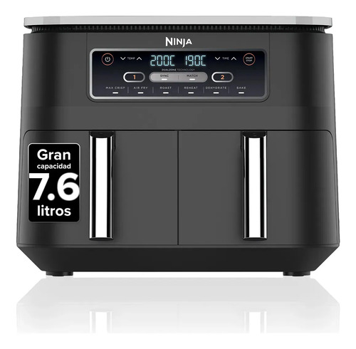 Freidora De Aire Ninja 7,6 Litros Negro