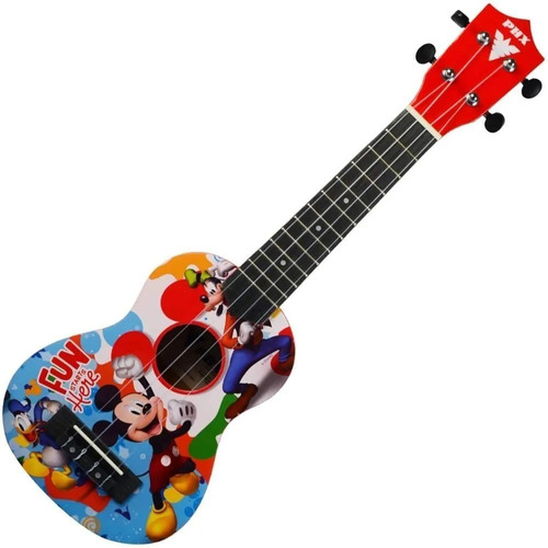 Ukulele Soprano Phx Infantil Disney Mickey Ukp-mk3 Com Bag Cor Vermelho