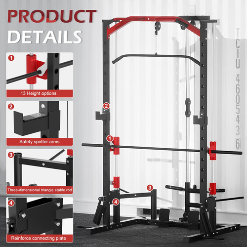 Smith Machine Estante De Potencia Multifuncional Jaula De
