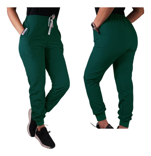 Jogger Antifluido Clínico Unisex Verde Botella 999-12