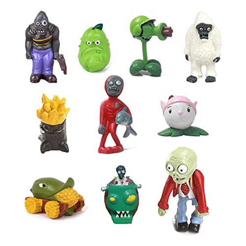 Figuras Pvz Set De 10 Piezas - Juguetes De Plantas Y Zombies